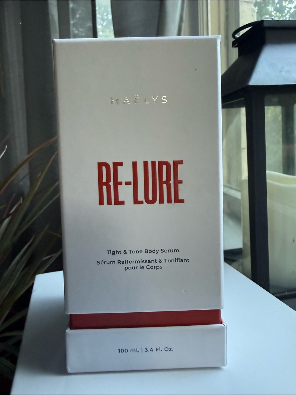 RE-LURE Tight & Tone Body Serum — White with Red Accents by MAËLYS
